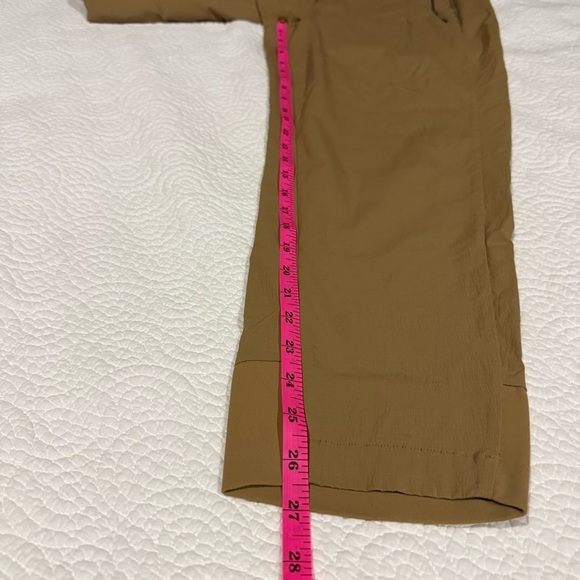 Tan Ankle Cropped Pants with Tapered Leg - Picture 11 of 13